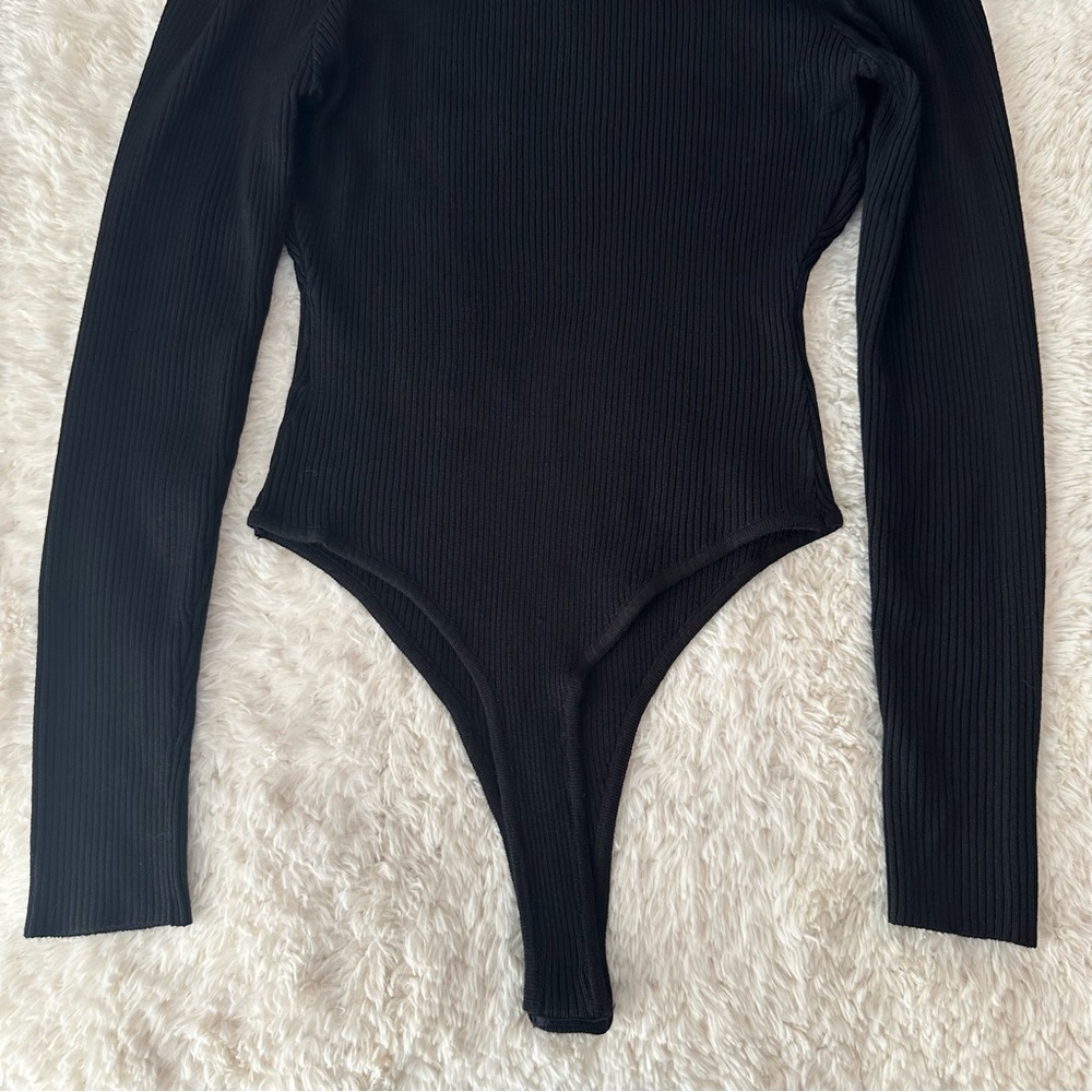 Love Tree Black Ribbed Bodysuit - Picture 6 of 10